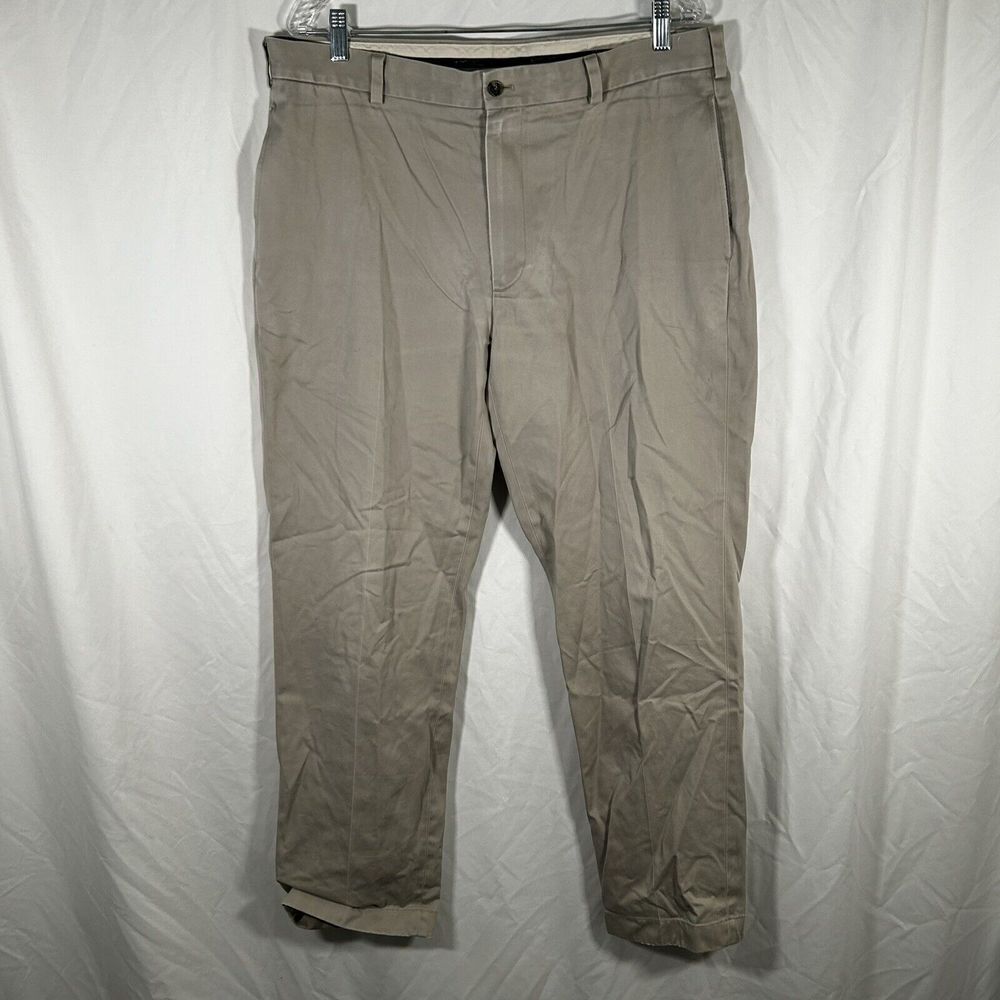 Brooks Brothers Pants Men's 37x30 Khaki Work Chino Pants Pockets 100% Cotton